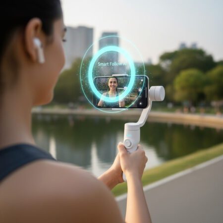 Estabilizador Gimbal con IA para Smartphone