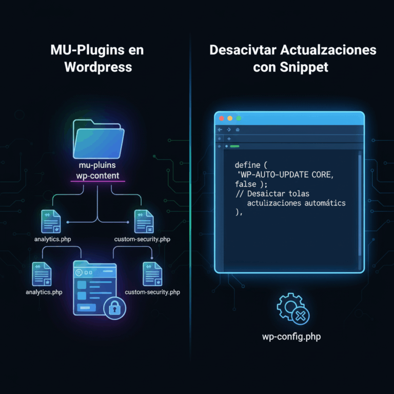 Tutorial para Crear MU-Plugins en WordPress y Desactivar Actualizaciones con Snippet